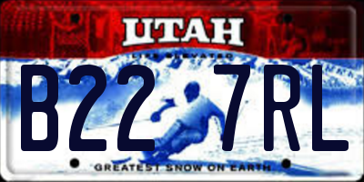 UT license plate B227RL