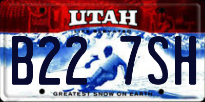 UT license plate B227SH