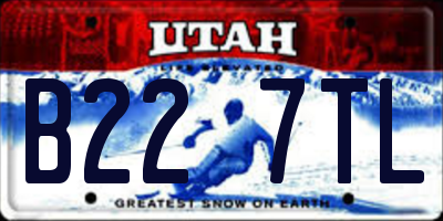 UT license plate B227TL
