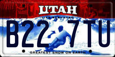 UT license plate B227TU