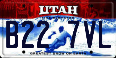 UT license plate B227VL