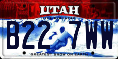 UT license plate B227WW