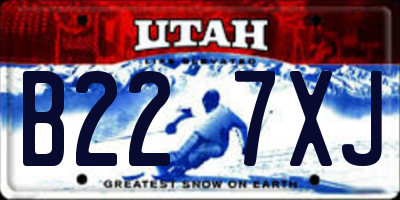 UT license plate B227XJ