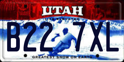 UT license plate B227XL