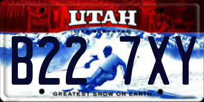 UT license plate B227XY