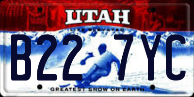 UT license plate B227YC