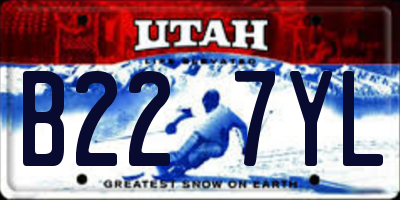 UT license plate B227YL