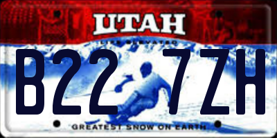 UT license plate B227ZH