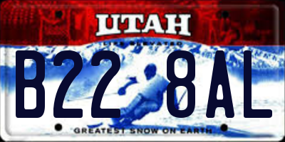 UT license plate B228AL