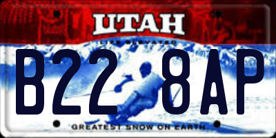 UT license plate B228AP