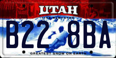 UT license plate B228BA