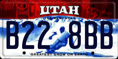 UT license plate B228BB