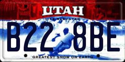 UT license plate B228BE