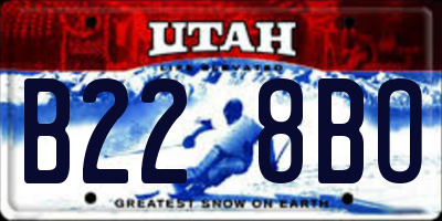 UT license plate B228BO