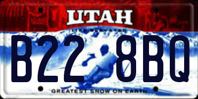 UT license plate B228BQ