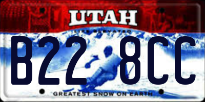 UT license plate B228CC