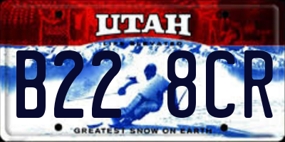 UT license plate B228CR