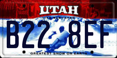 UT license plate B228EF