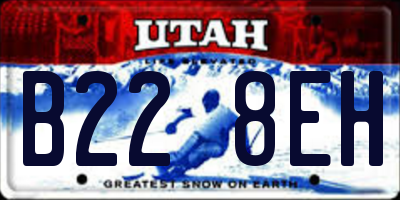UT license plate B228EH