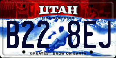 UT license plate B228EJ