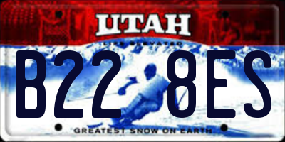 UT license plate B228ES