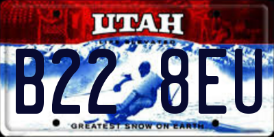 UT license plate B228EU