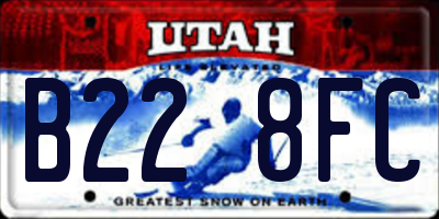 UT license plate B228FC