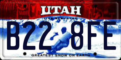 UT license plate B228FE