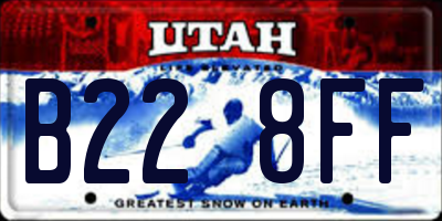 UT license plate B228FF