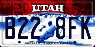 UT license plate B228FK