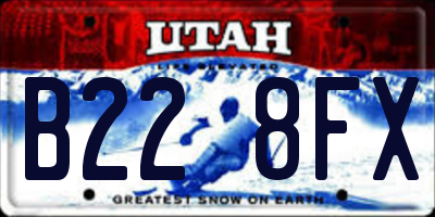 UT license plate B228FX