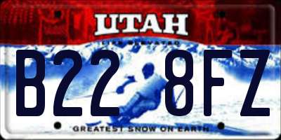 UT license plate B228FZ