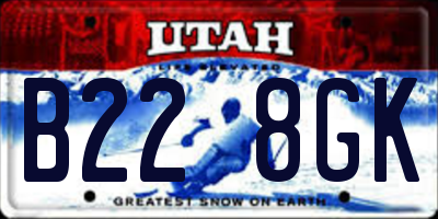 UT license plate B228GK
