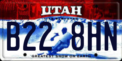 UT license plate B228HN