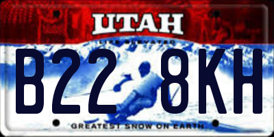 UT license plate B228KH