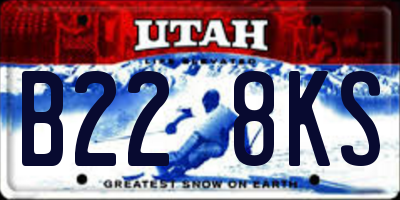 UT license plate B228KS