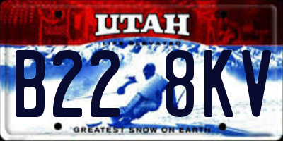 UT license plate B228KV