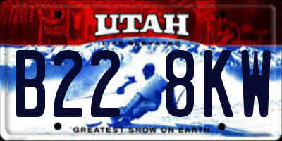 UT license plate B228KW