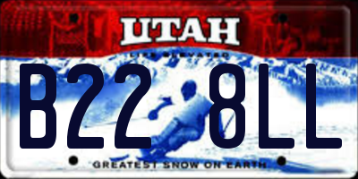 UT license plate B228LL