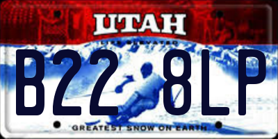 UT license plate B228LP