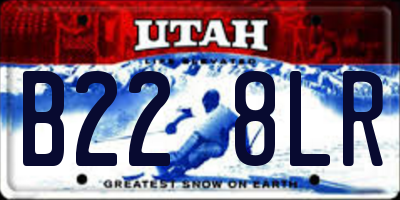 UT license plate B228LR