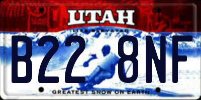 UT license plate B228NF