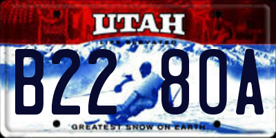 UT license plate B228OA