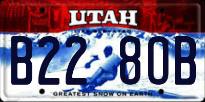 UT license plate B228OB