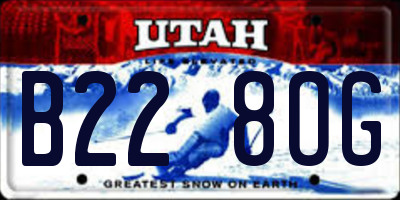 UT license plate B228OG