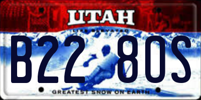 UT license plate B228OS
