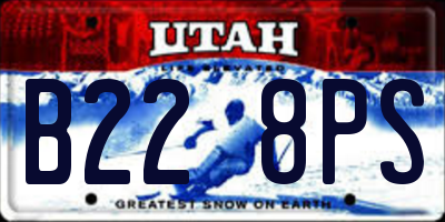 UT license plate B228PS