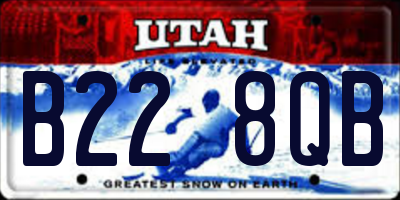 UT license plate B228QB