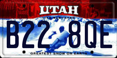 UT license plate B228QE
