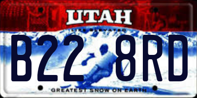 UT license plate B228RD